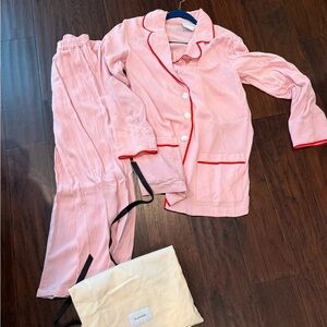 Sleeper Pink Pajama Set with Red Accents